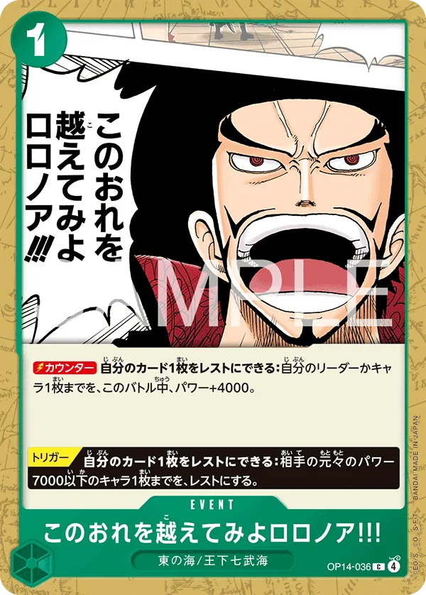 Strive to Surpass me, Roronoa Zoro!!!