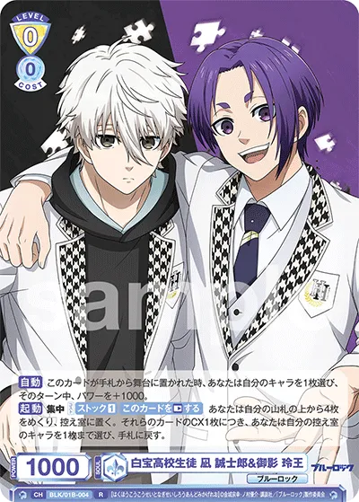 Hakuho High School students Seishiro Nagi & Reio Mikage