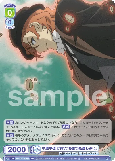 Chuuya Nakahara “To sadness filled with dirt”