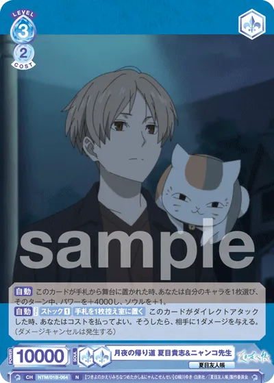 On the way home on a moonlit night Takashi Natsume & Nyanko Sensei